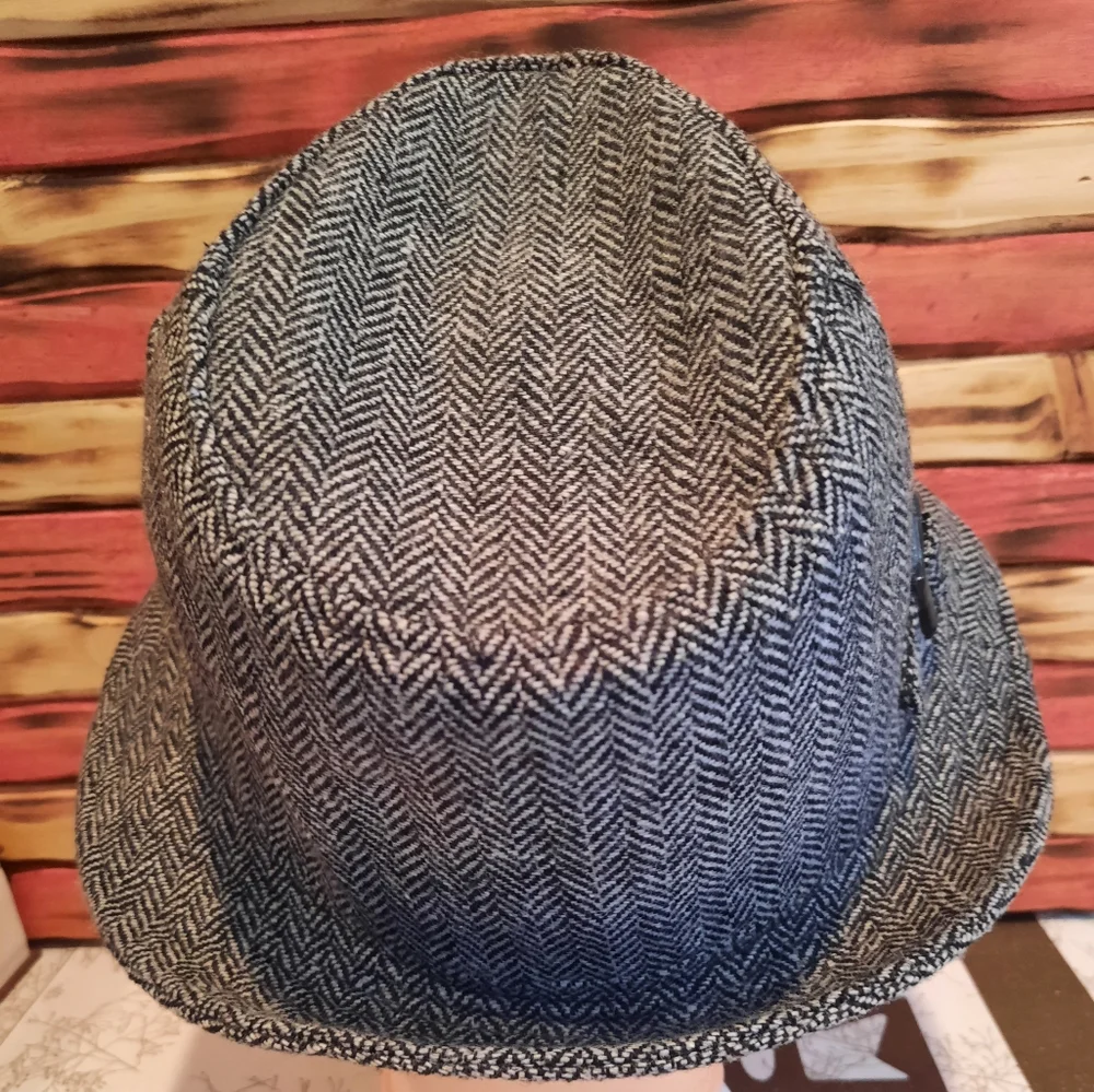 Fedora Hat grey tweed wool blend hat ladies L 9 West